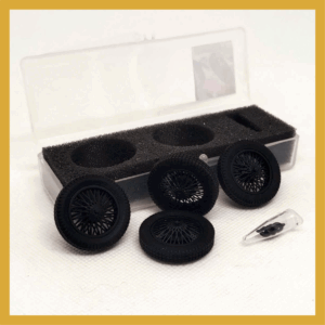 VSC- SB1250 set 4 cubiertas tipo DUNLOP RACING - negras + llanta de alambre