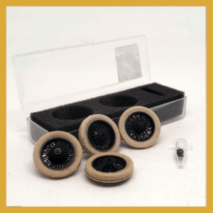 VSC- SW1175 set 4 cubiertas tipo Firestone Ballon - blancas + llanta de alambre