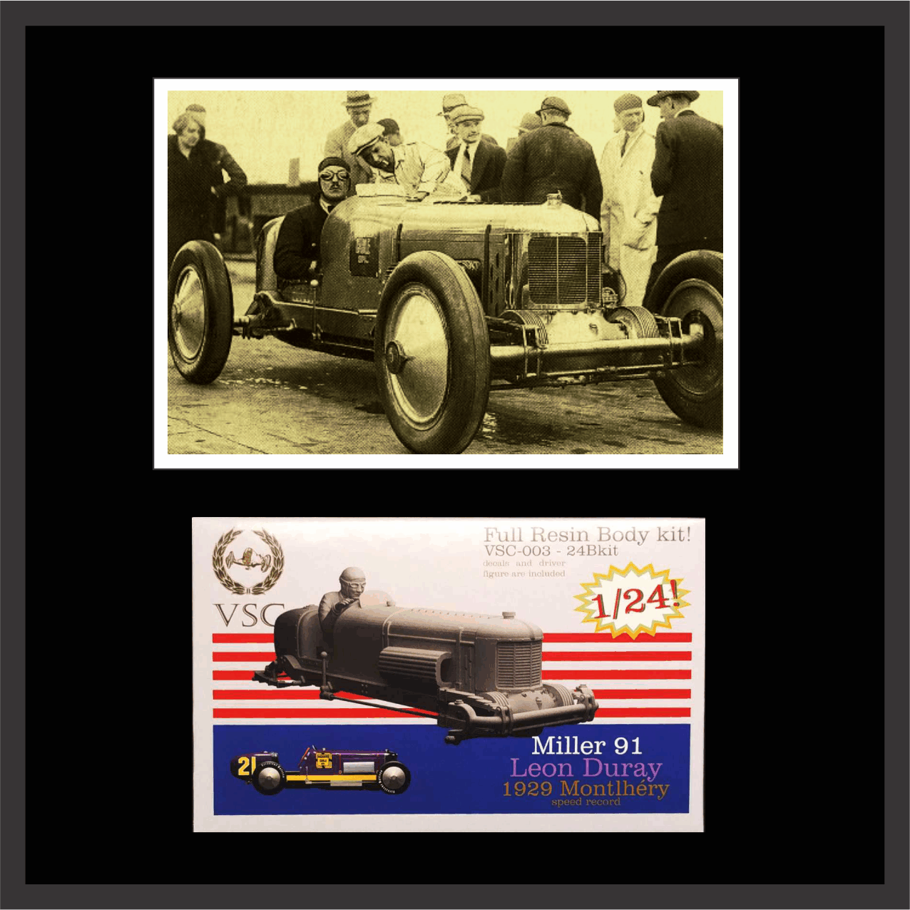 VSC-003 24Bkit - Miller "Packard Cable" Spl - 1929 Monthlery Francia- Leon Duray record de velocidad - Imagen 2