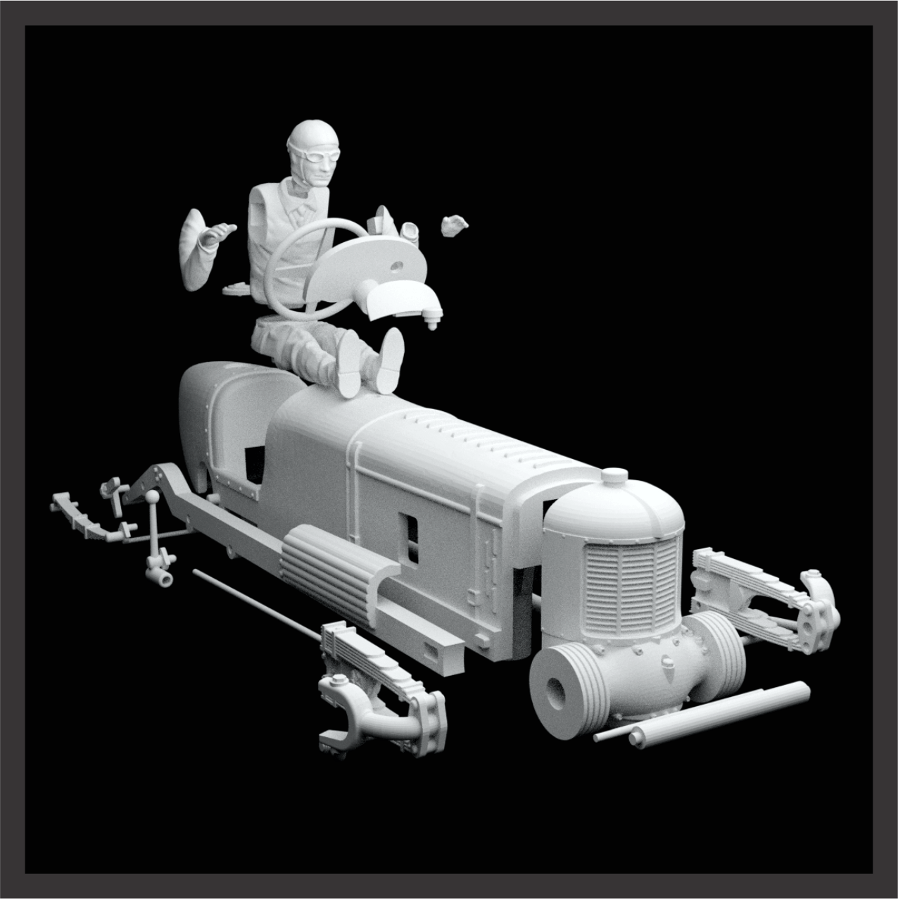 VSC-003 24Bkit - Miller "Packard Cable" Spl - 1929 Monthlery Francia- Leon Duray record de velocidad - Imagen 5